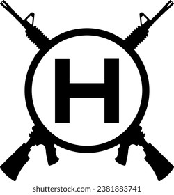 diseño del logotipo de la letra h guerrero
