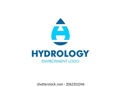 Letter H Water Logo : Suitable for Aquatic Theme, Environment Theme, Initial Theme, Infographics and Other Graphic Related Assets.