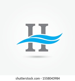Letter H wave logo template. Corporate Logo Templates. logo abstract vector. Logo Business Technology Abstract Design
