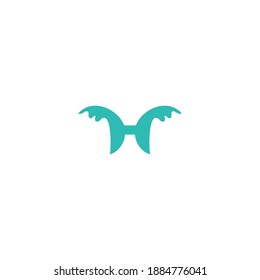 diseño de logotipo de ondas de letra h descarga de plantilla vectorial