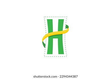 Letter H weight loss logo desgin template element vector