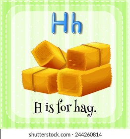 A letter H which stands for hay