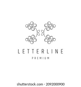 Letter H Wine logo icon design template 