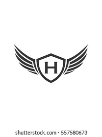 Letter H wing logo