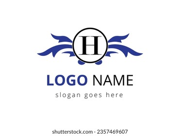 Letter H Wing Logo Design For Freight and Transportation Symbol.