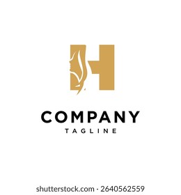 Letter H Woman Logo Icon Vector