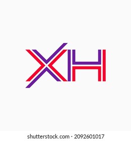 Letter H and X initials concept. Very suitable various business purposes also for symbol, logo, company name, brand name, personal name, icon and many more.