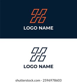 LETTER H OR X MONOLINE LOGO DESIGN TEMPLATE