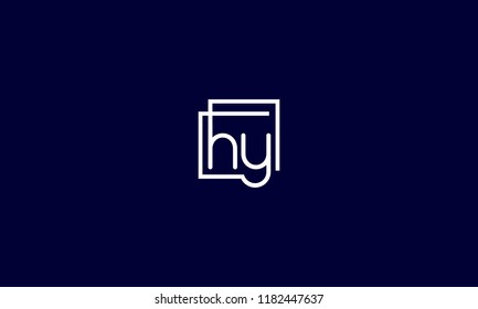 LETTER H AND Y BOX LOGO FOR ILLUSTRATION OR LOGO DESIGN USE