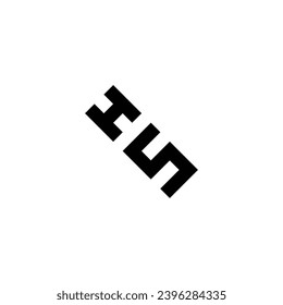 Letter H y s square geometric symbol simple logo vector