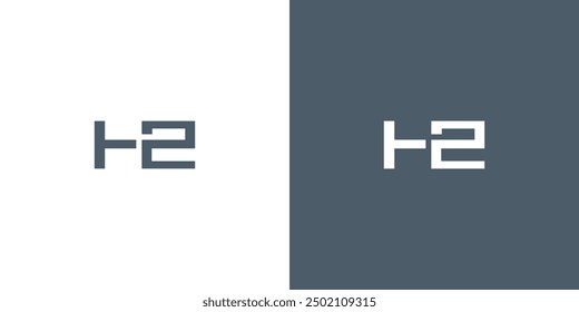 Letter H2 Logo Design Vector