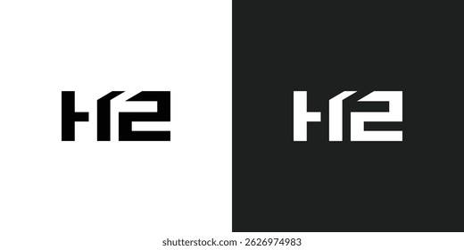 Letra H2 Vector de diseño de logotipo