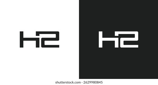 Letra H2 Logo Design Vetor