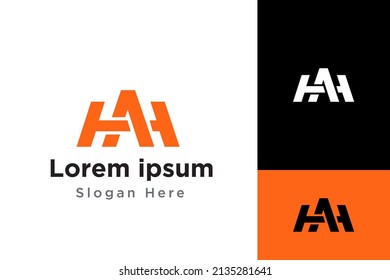 logotipo de letra HA o AH