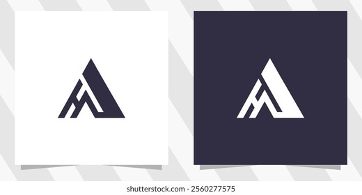 letter ha ah logo design vector