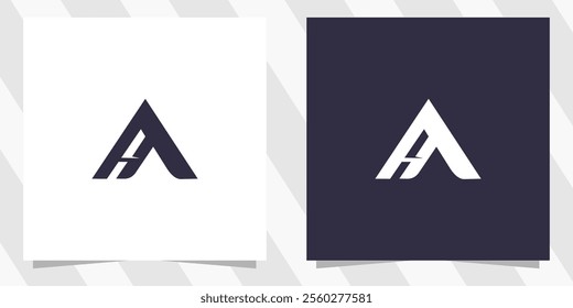 letter ha ah logo design vector