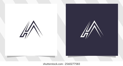 letter ha ah logo design vector