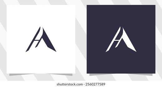 letter ha ah logo design vector