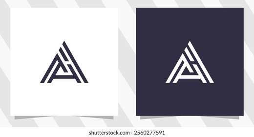 letter ha ah logo design vector