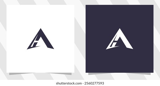 letter ha ah logo design vector