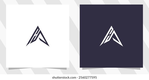 letter ha ah logo design vector