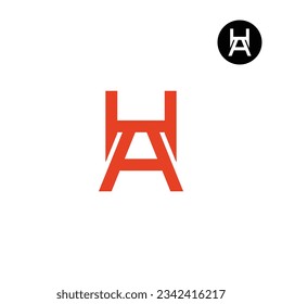 Letter HA AH Monogram Logo Design