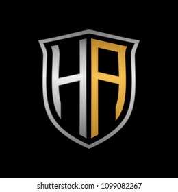 Letter HA initial logo design vector