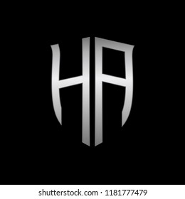 Letter HA initial logo design vector