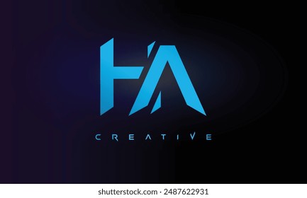 Letter HA logo design creative custom clean two alphabet logo
