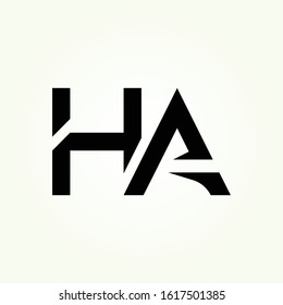 Letter Ha Logo Design Linked Vector Stock Vector (Royalty Free) 1617501385