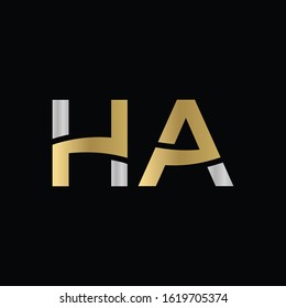 letter HA Logo Design Vector Template. Initial HA Letter Design Vector Illustration