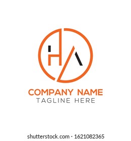 letter HA Logo Design Vector Template. Initial HA Letter Design Vector Illustration