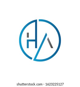 Letter Ha Logo Design Vector Template Stock Vector (Royalty Free ...