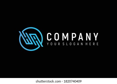 letter HA logo design vector template
