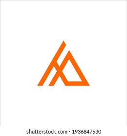 letter HA logo design vector sign