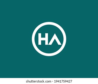 letter HA logo design vector template