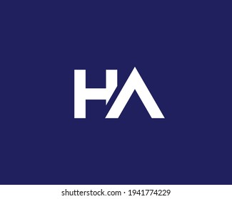 letter HA logo design vector template