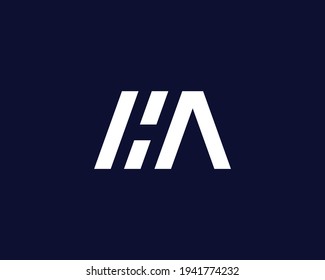 letter HA logo design vector template