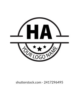 letter HA logo. HA logo design vector illustration for creative company, business, industry