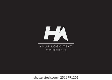 letter HA logo design vector template