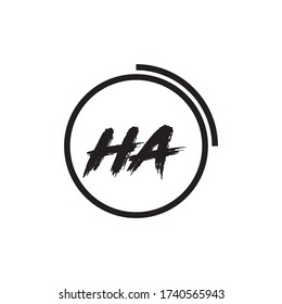 Letter HA logo icon flat and vector design template.