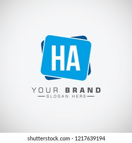 Letter HA Logo. Initial Letter Design Vector