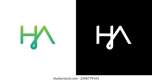 Letter HA Logo, HA Monogram, Initial HA Logo, HA Logo, Icon, Vector