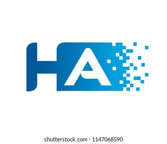 Letter HA Logo Template Design Vector, Emblem, Concept Design, Creative Symbol, Icon