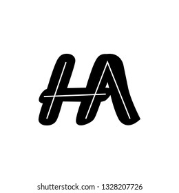 letter HA logo vector