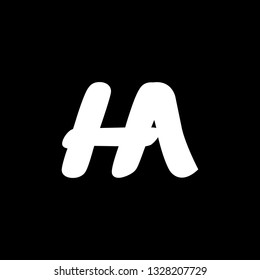 letter HA logo vector