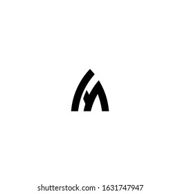 Letter HA monogram logo design vector