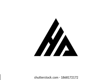 Letter HA monogram logo design