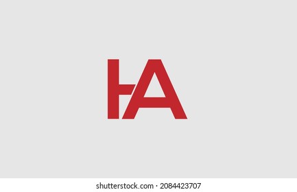 Letter HA Originelles Monogramm-Symbol