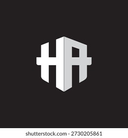 Buchstabe HA-Schild einfaches Logo